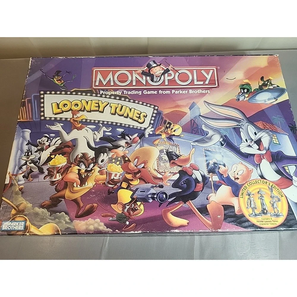 1999 Looney Tunes Monopoly Official Classic Cartoon Limited Edition‎ Vtg